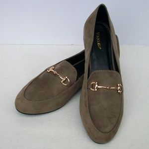 Wanted Saddlery Loafers Sz 10 M Taupe Chain Link